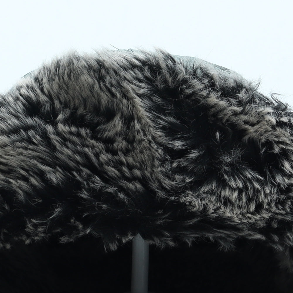 TOG24 Mens Grey Polyester Trapper Hat One Size - Faux Fur