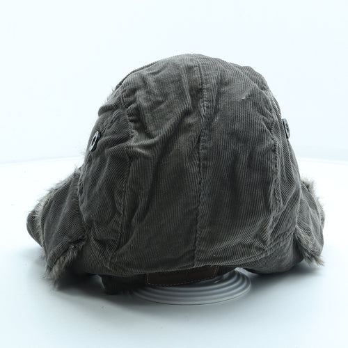 Weird Fish Mens Green Acrylic Trapper Hat One Size - Faux Fur