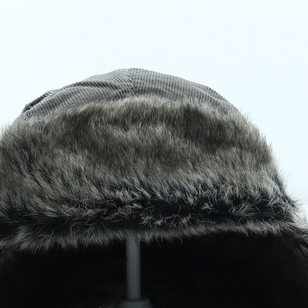 Weird Fish Mens Green Acrylic Trapper Hat One Size - Faux Fur