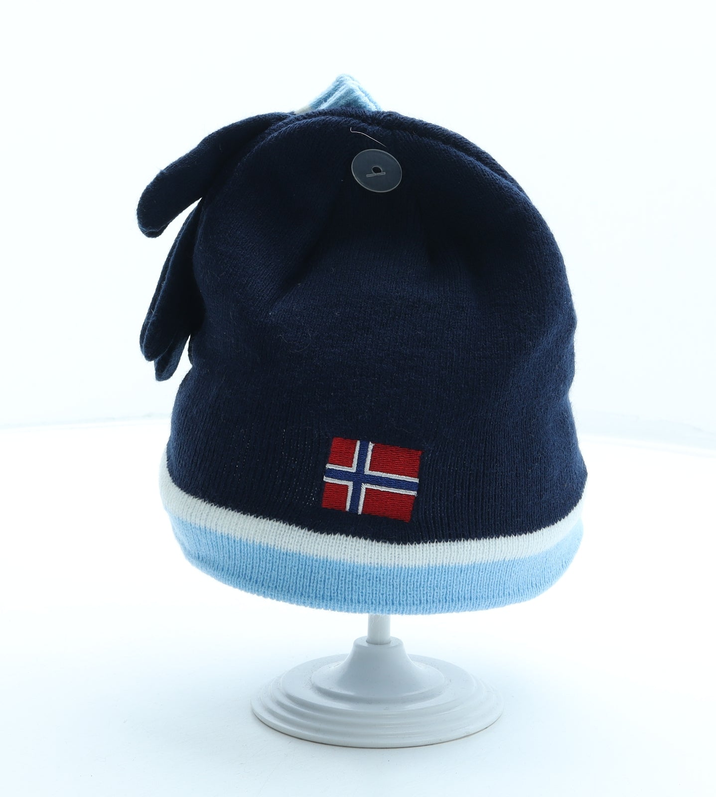 Rokk Boys Blue Geometric Acrylic Beanie One Size - Norway Moose