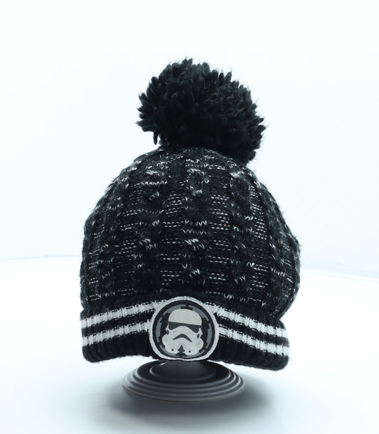 George Boys Multicoloured Geometric Acrylic Bobble Hat Size S - Storm Trooper Star Wars
