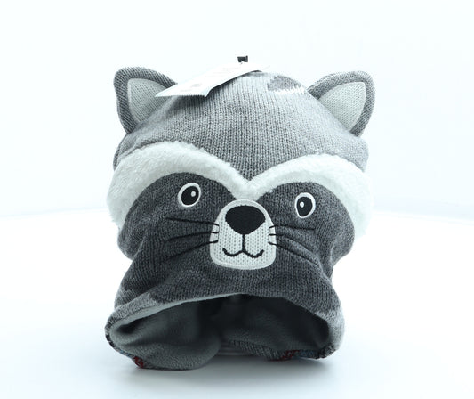 TU Boys Grey Acrylic Bonnet One Size - Raccoon