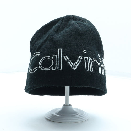 Calvin Golf Mens Black Acrylic Beanie One Size - Logo