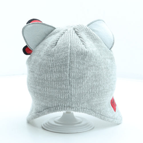George Girls Grey Acrylic Bonnet Size Adjustable - Hello Kitty Ears