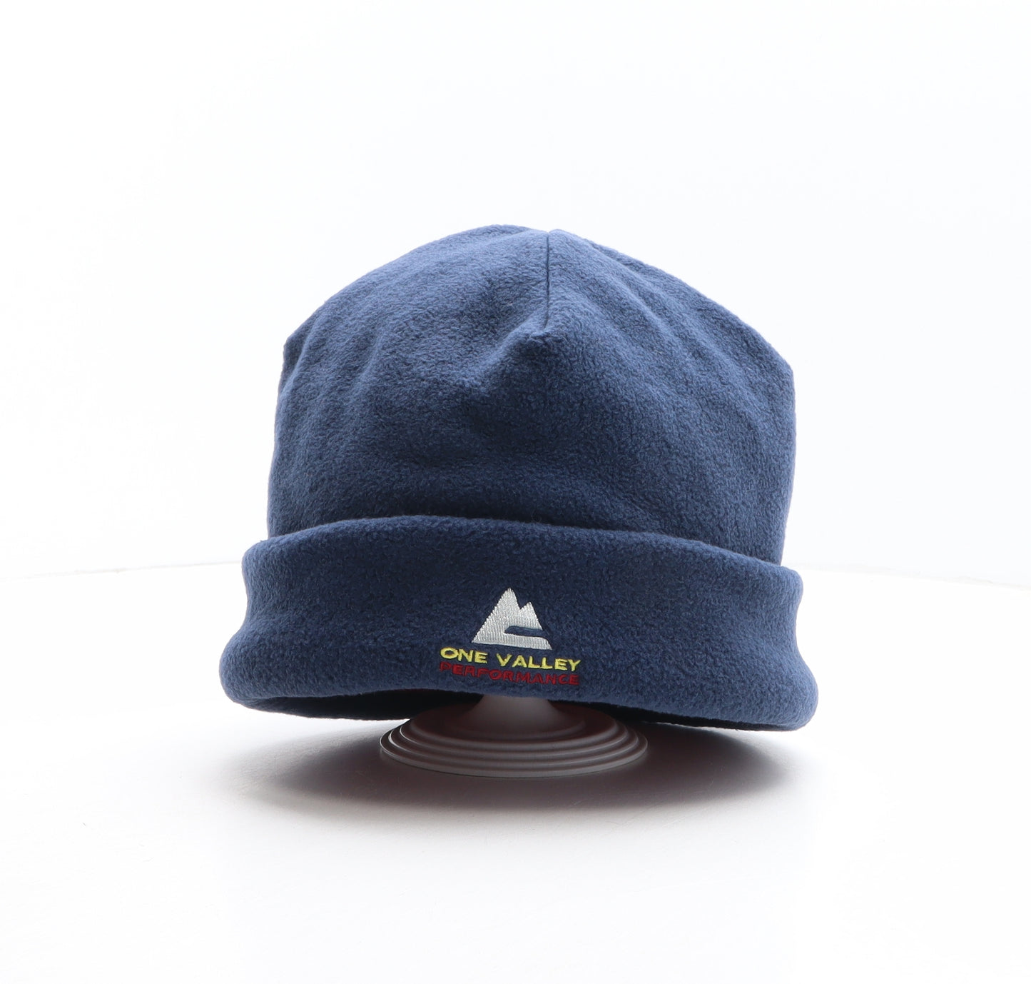 One Valley Performance Mens Blue Polyester Beanie One Size