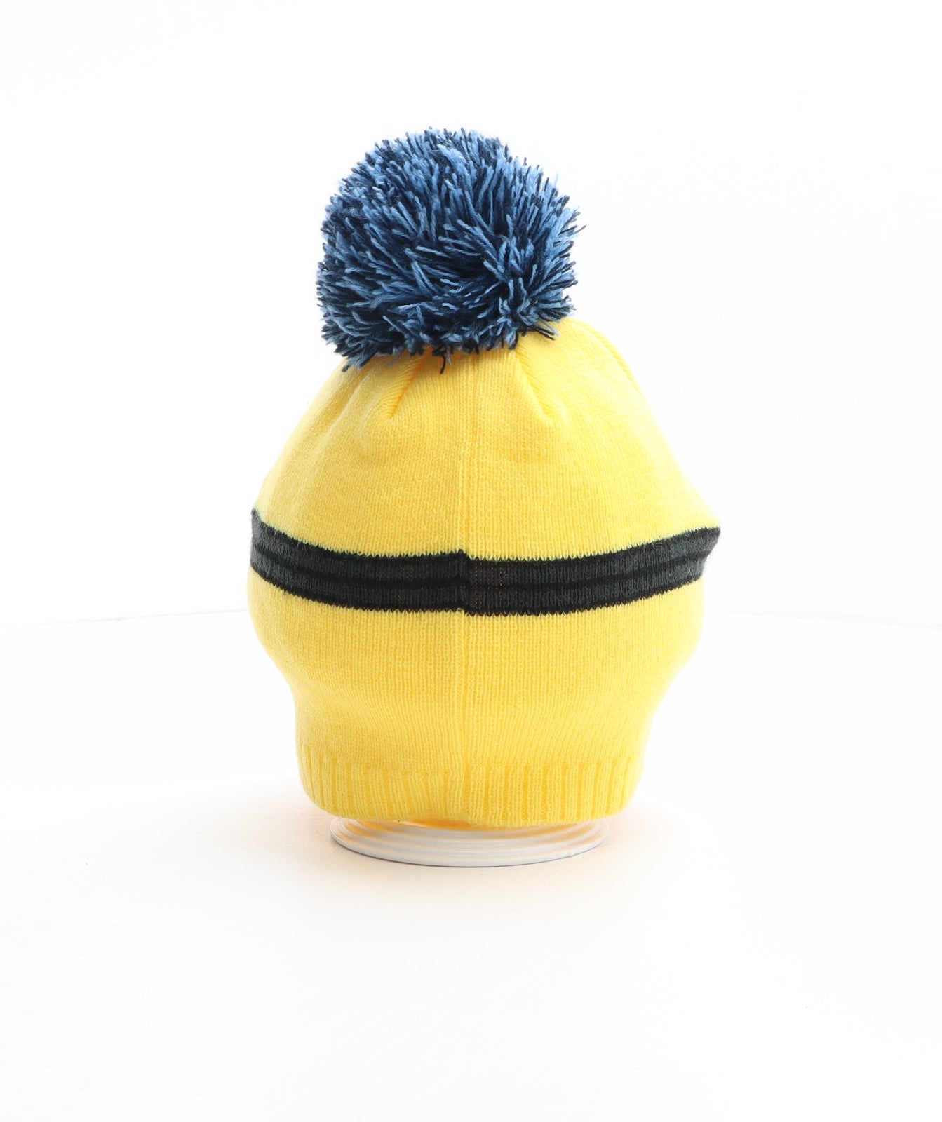 George Boys Yellow Acrylic Bobble Hat One Size - Universal Studios, Despicable Me, Minion Made, Minion Design, Holographic