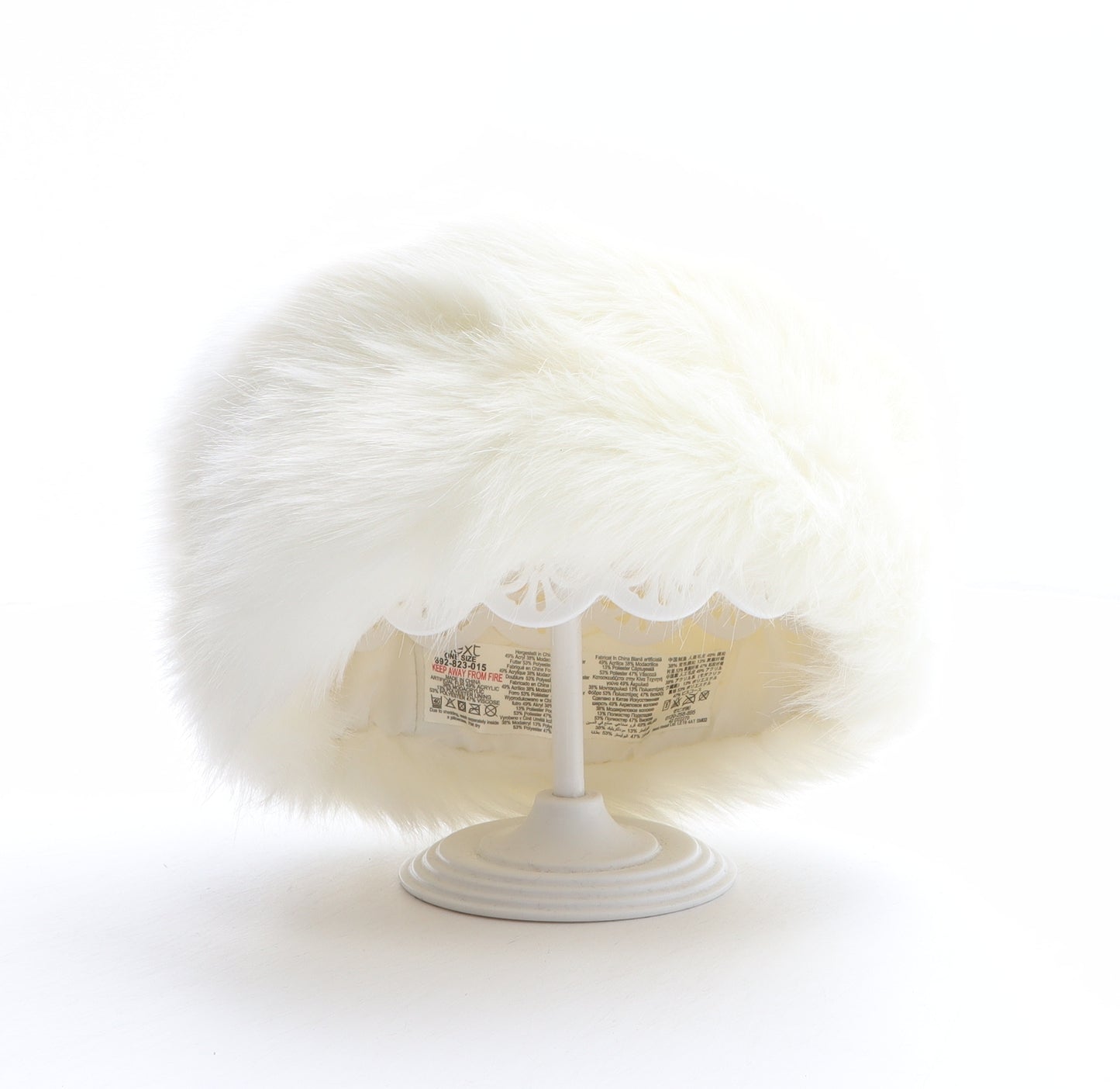 NEXT Womens White Acrylic Cossack One Size - Faux Fur