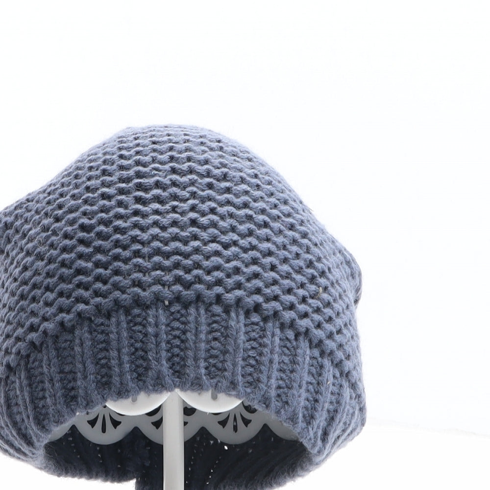 Dansk Smykkekunst Mens Blue Acrylic Beanie One Size