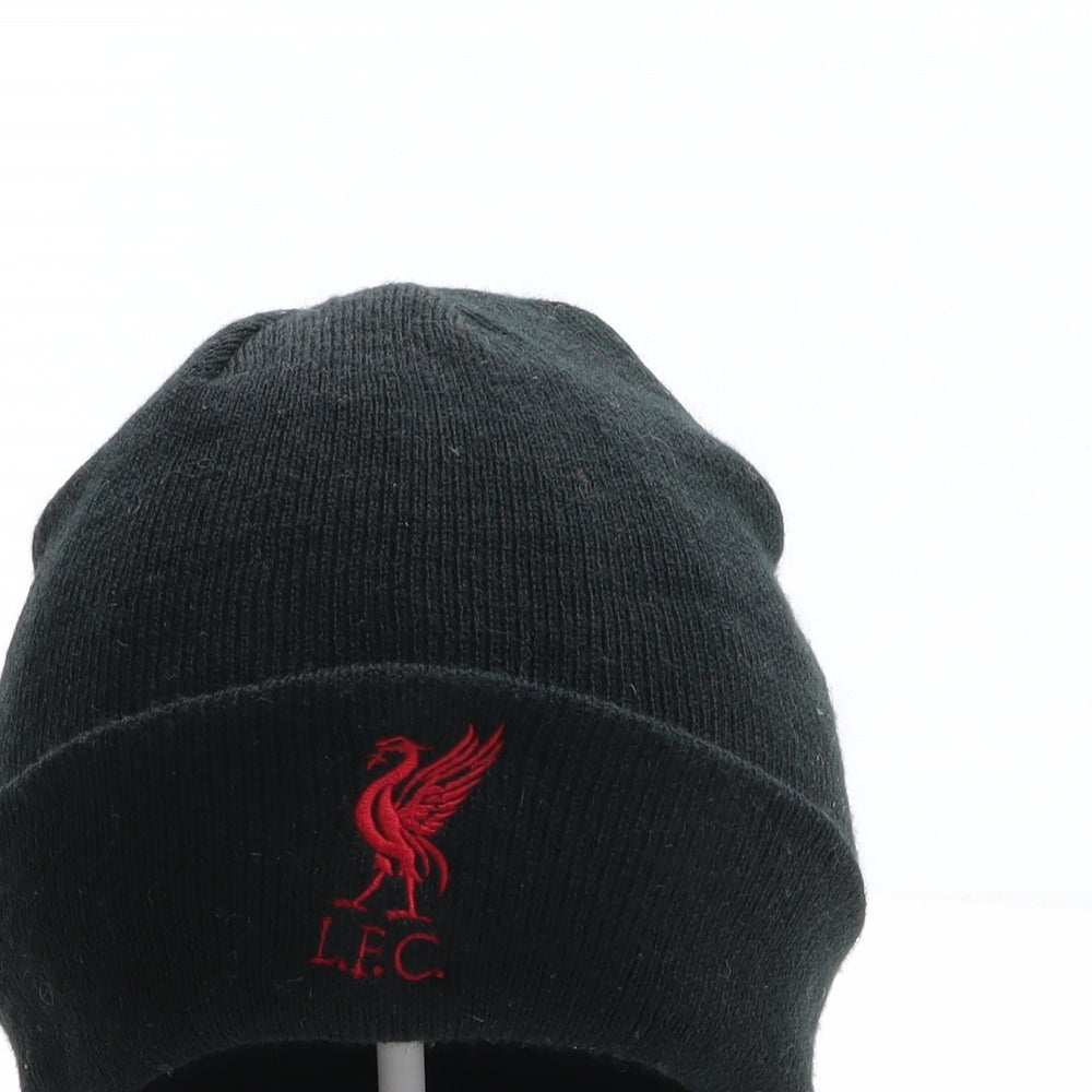 Liverpool FC Boys Black Acrylic Beanie One Size - Liverpool Football Club