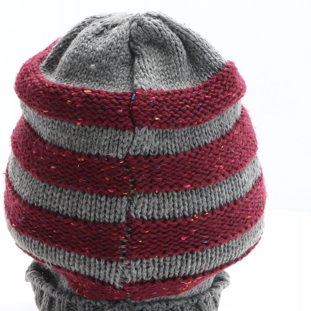 Crivit Mens Multicoloured Striped Polyester Beanie One Size