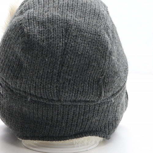 Matalan Boys Grey Acrylic Trapper Hat One Size