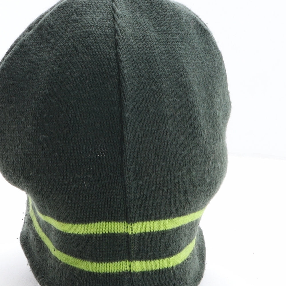 Billabong Mens Green Striped Acrylic Beanie One Size