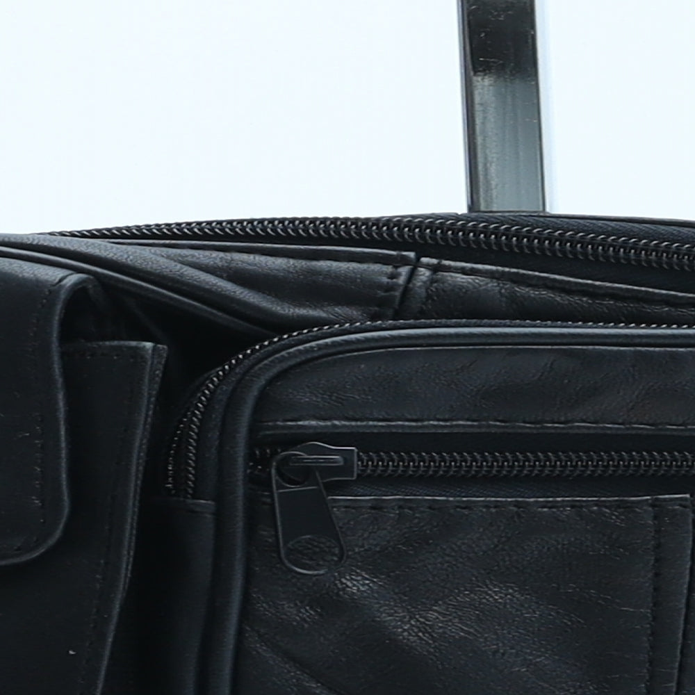 Preworn Womens Black Polyurethane Belt Bag & Waist Pack Size Small