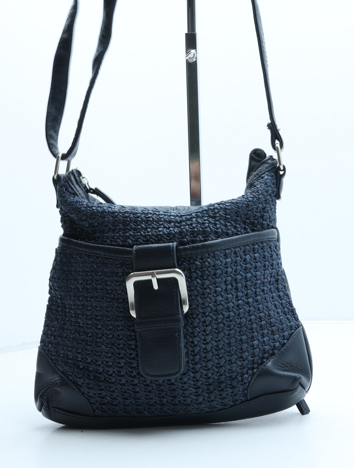 Preworn Womens Black Polyester Crossbody Size Small