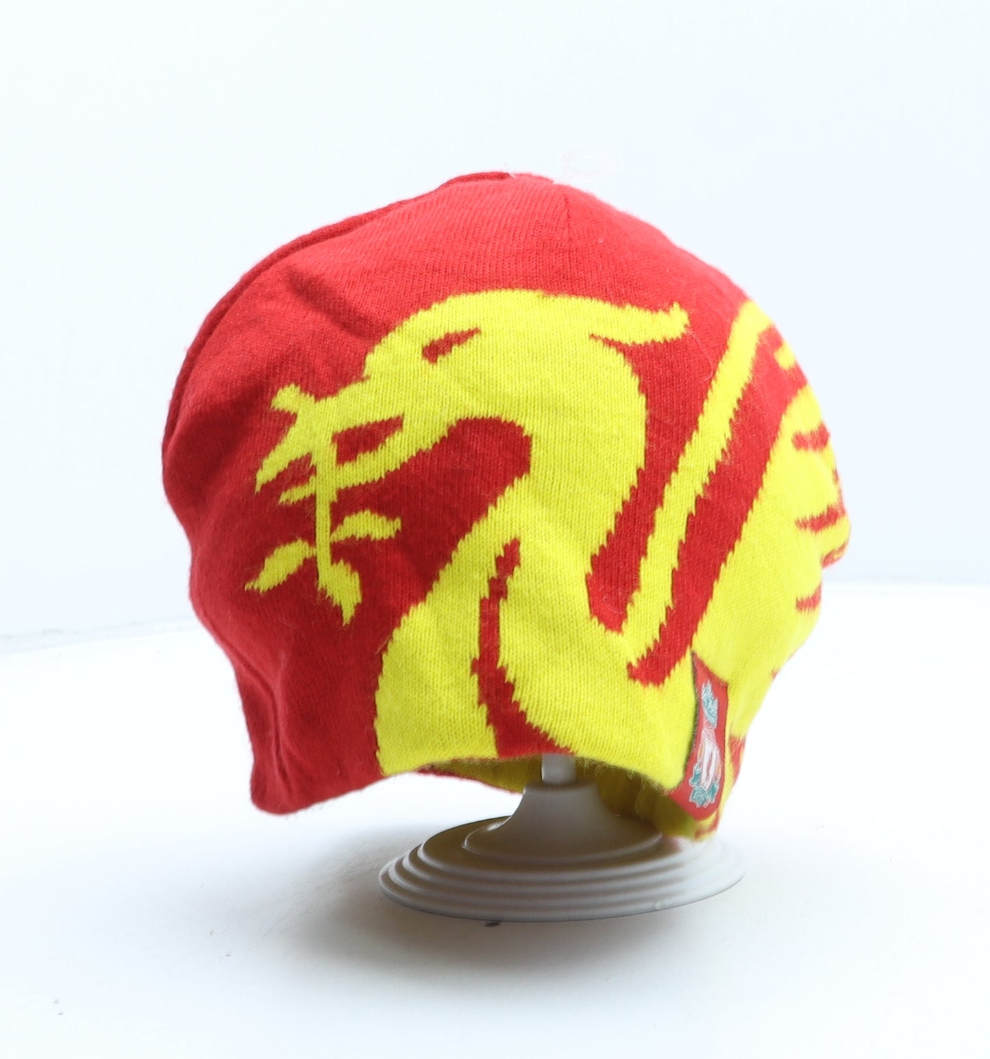Liverpool FC Womens Red Geometric Acrylic Beanie One Size