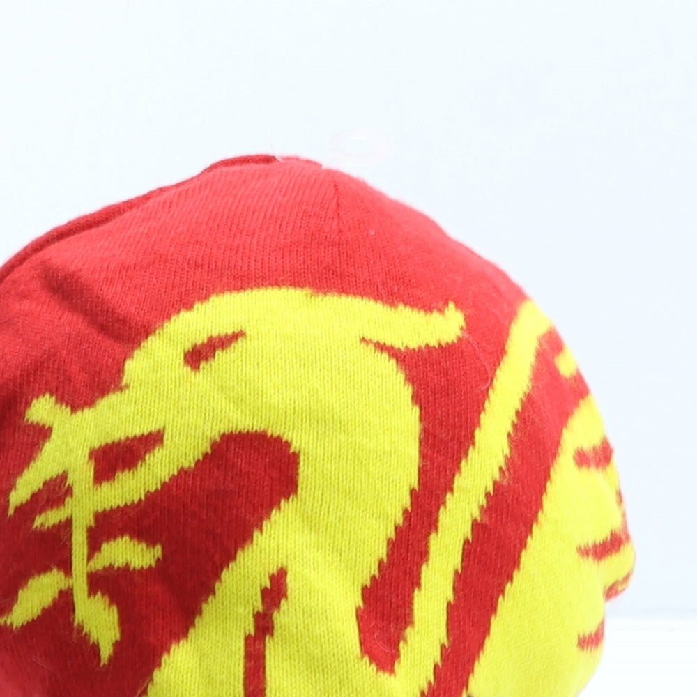 Liverpool FC Womens Red Geometric Acrylic Beanie One Size