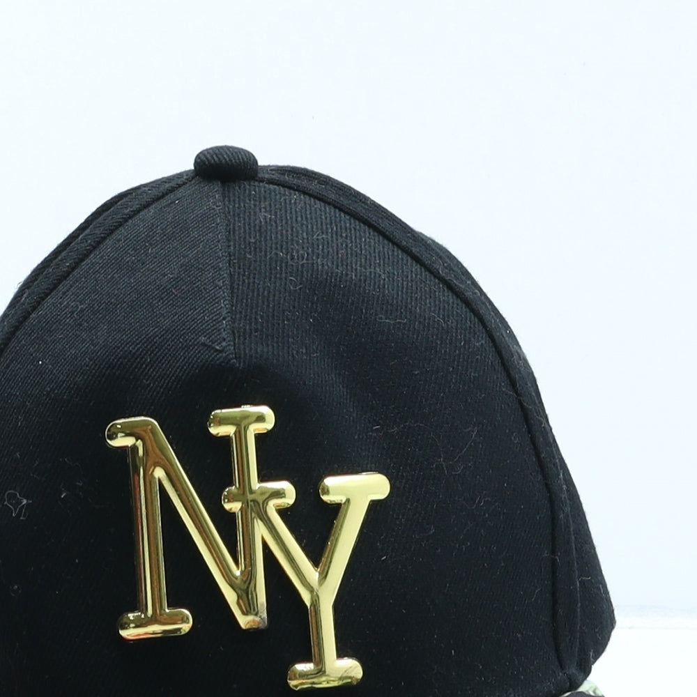 New York Mens Black Floral Polyester Snapback One Size