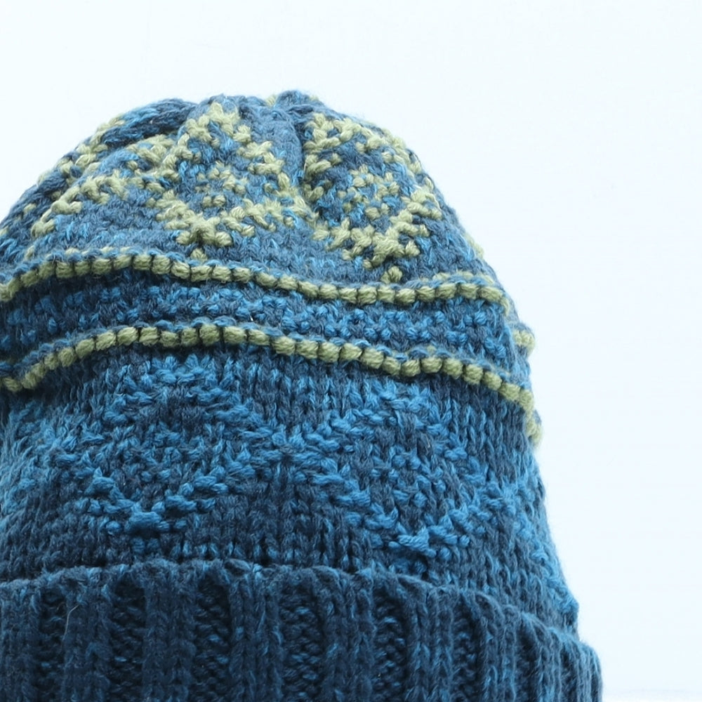 Moshulu Mens Blue Acrylic Beanie One Size