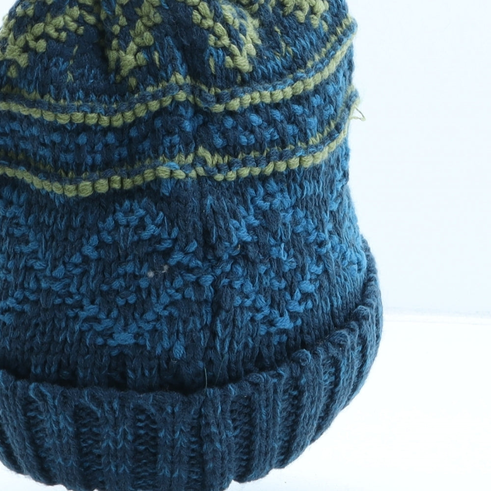 Moshulu Mens Blue Acrylic Beanie One Size