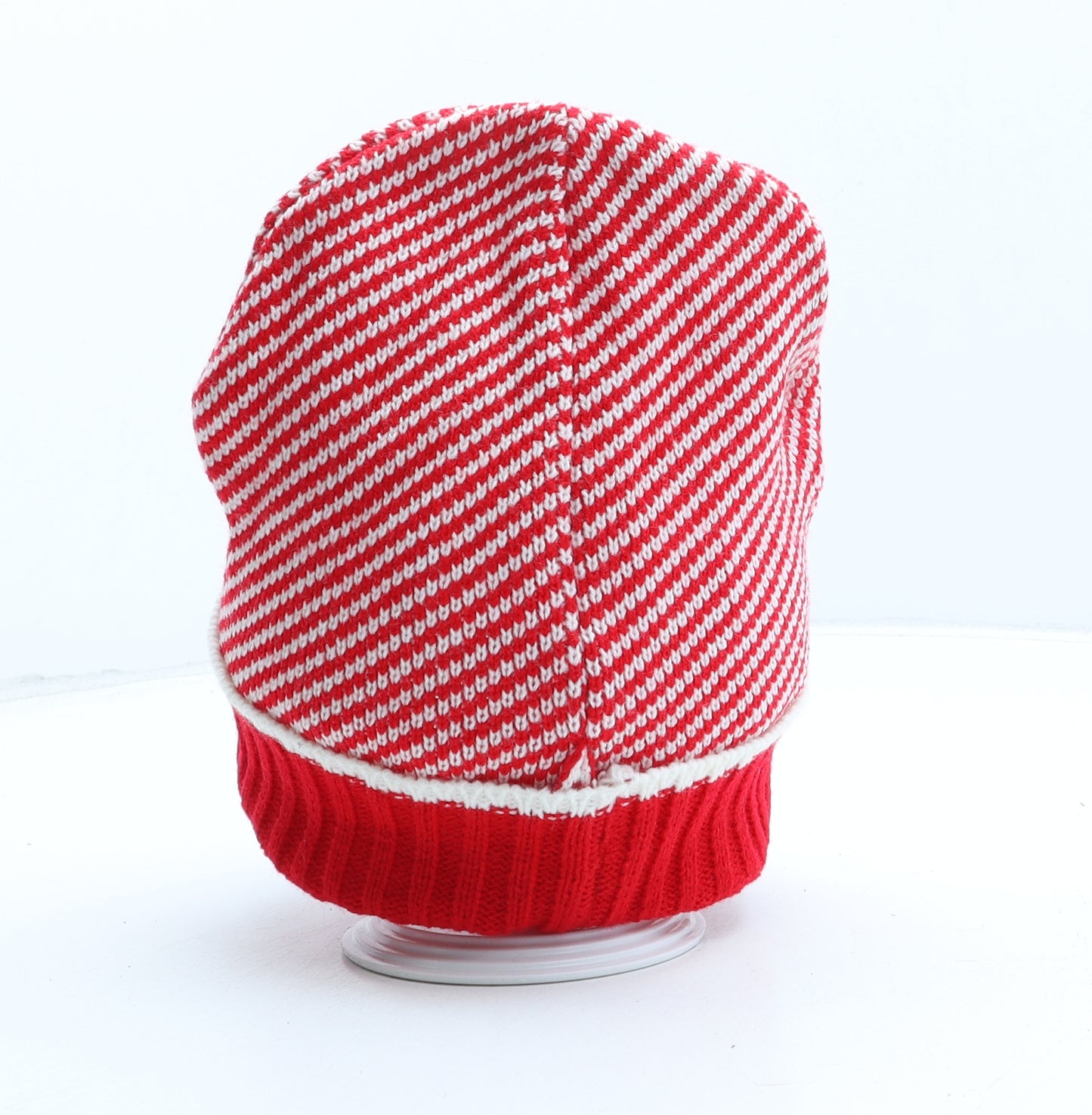 Arsenal Mens Red Striped Acrylic Beanie One Size