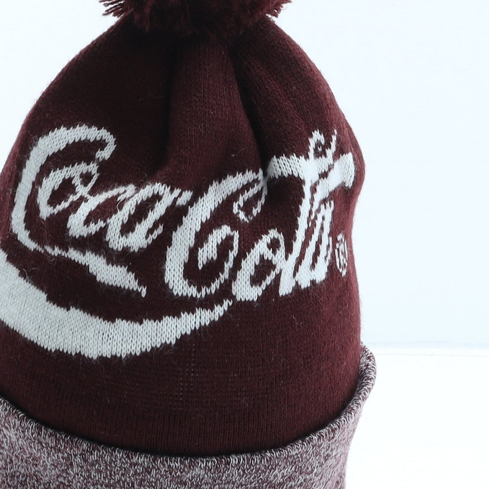 Coca-Cola Womens Red Acrylic Bobble Hat One Size