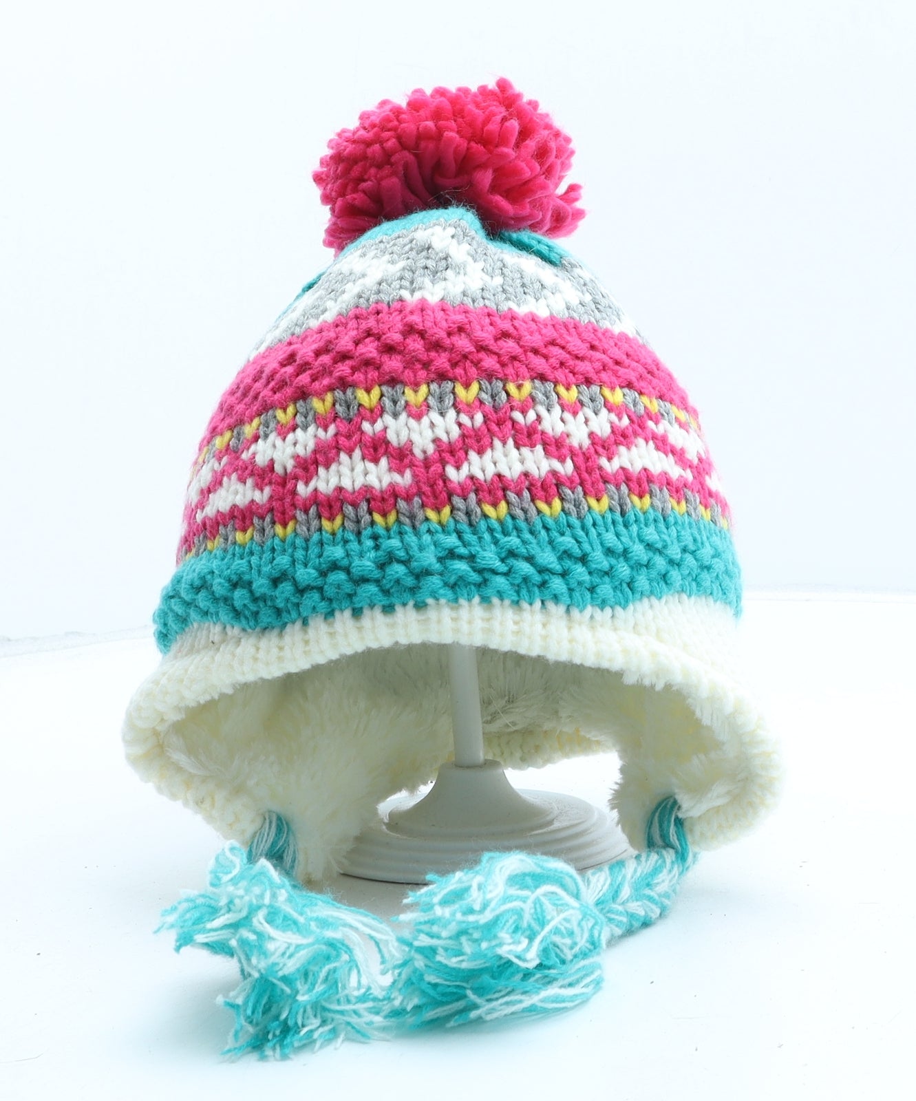 Mountain Warehouse Womens Multicoloured Fair Isle Acrylic Bobble Hat One Size