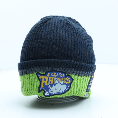 ISC Mens Blue Acrylic Beanie One Size - Leeds Rhinos