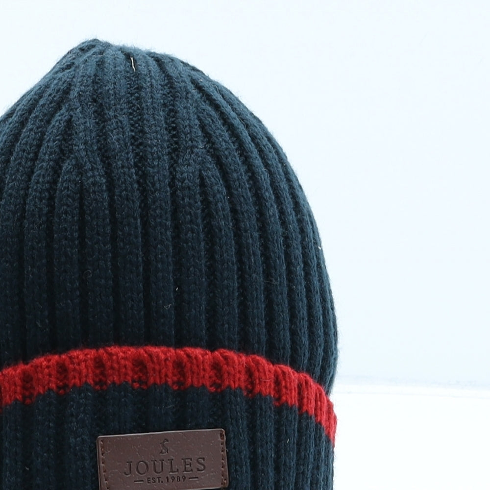 Joules Womens Blue Acrylic Beanie One Size
