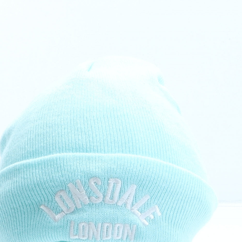 Lonsdale Womens Blue Acrylic Beanie One Size