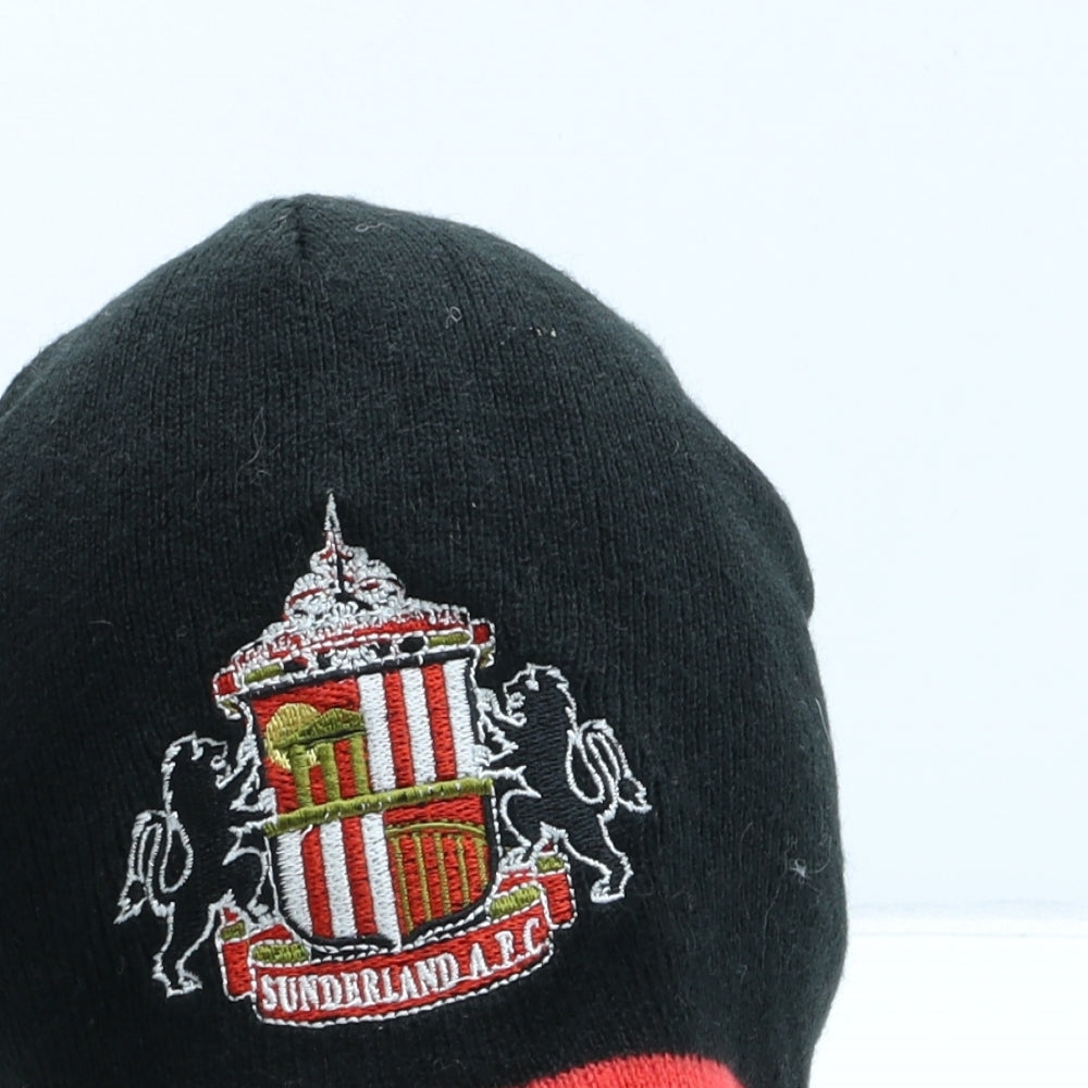 Sunderland A.F.C Mens Black Acrylic Beanie One Size