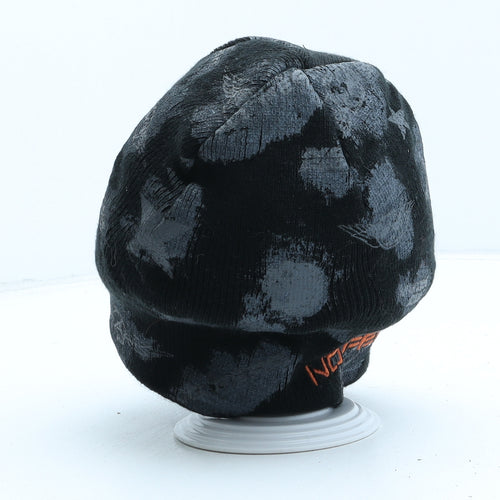 No Fear Mens Black Geometric Acrylic Beanie One Size