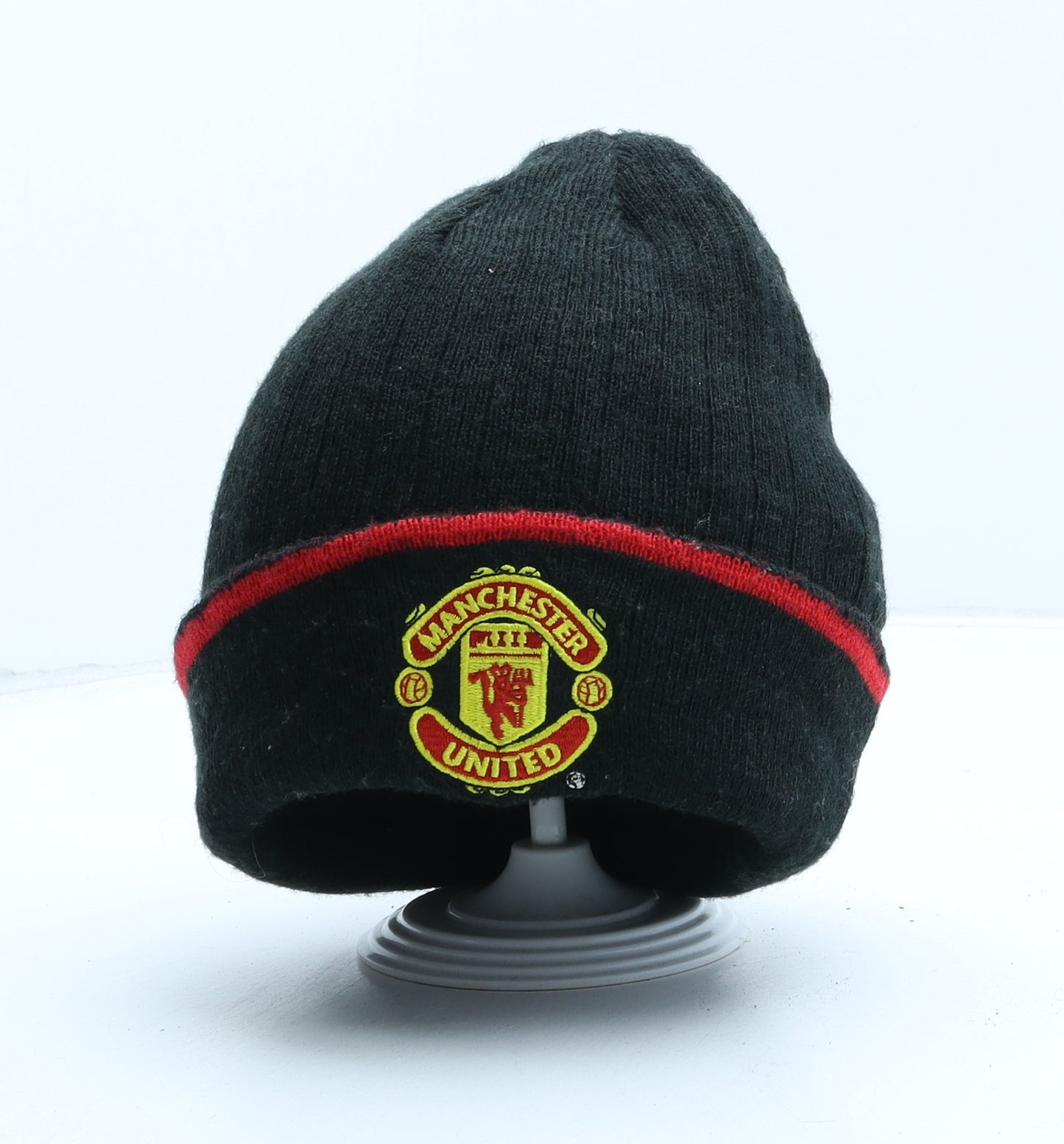 Manchester United Mens Black Acrylic Beanie One Size