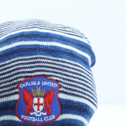 Heritage Leisure Design Mens Blue Striped Acrylic Beanie One Size - Carlisle