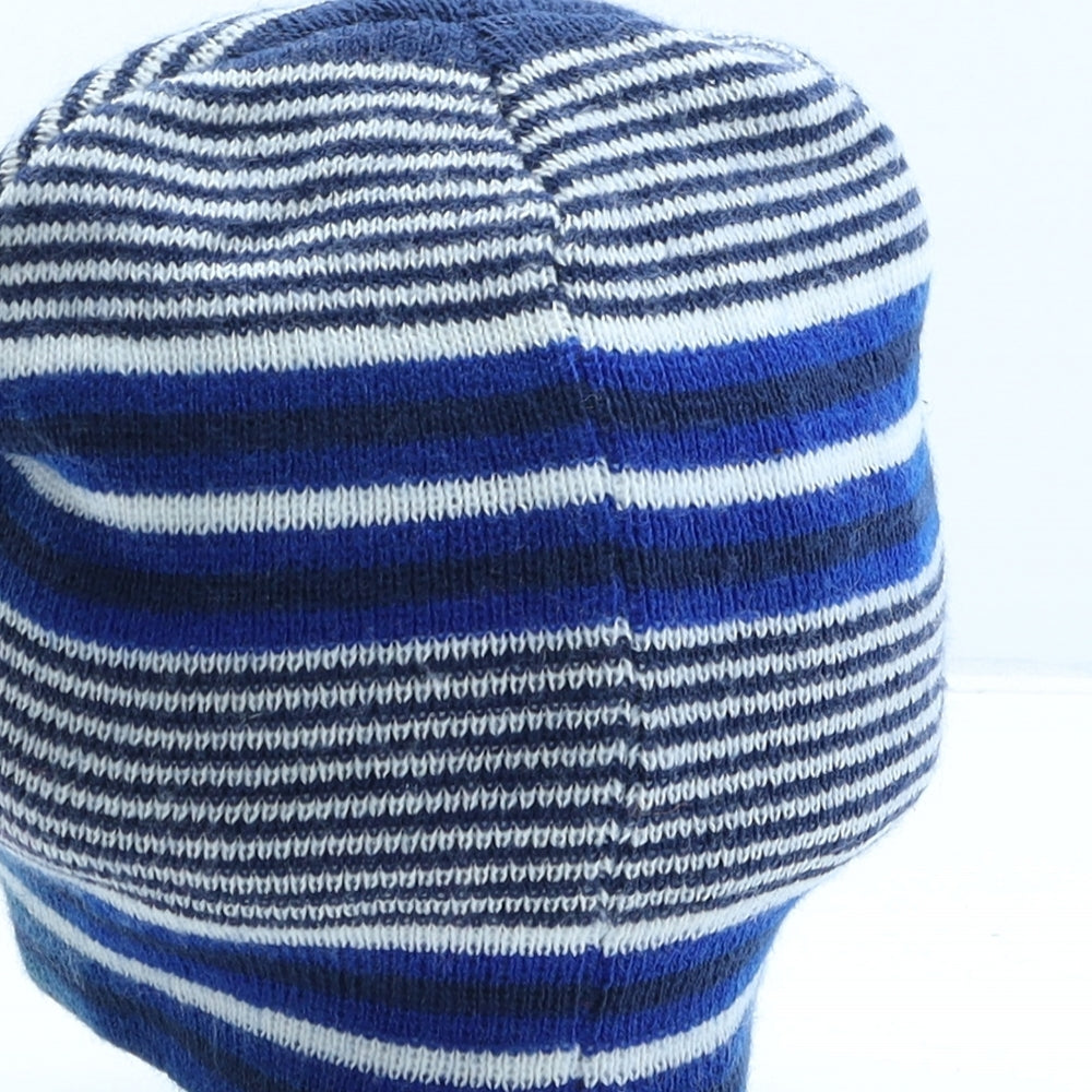 Heritage Leisure Design Mens Blue Striped Acrylic Beanie One Size - Carlisle