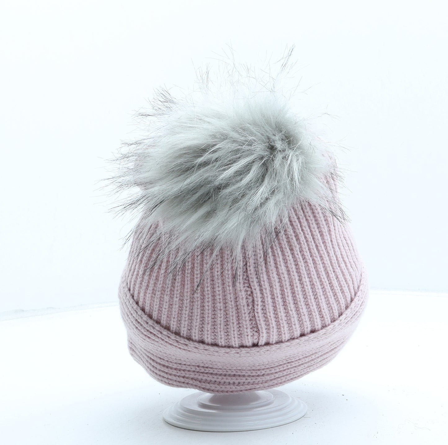 River Island Womens Pink Acrylic Bobble Hat One Size