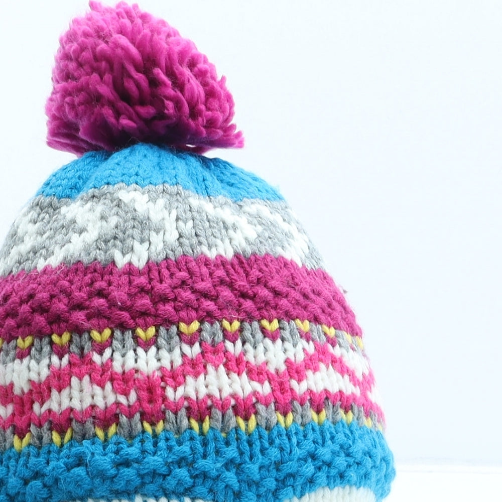Mountain Warehouse Girls Multicoloured Fair Isle Acrylic Bonnet One Size