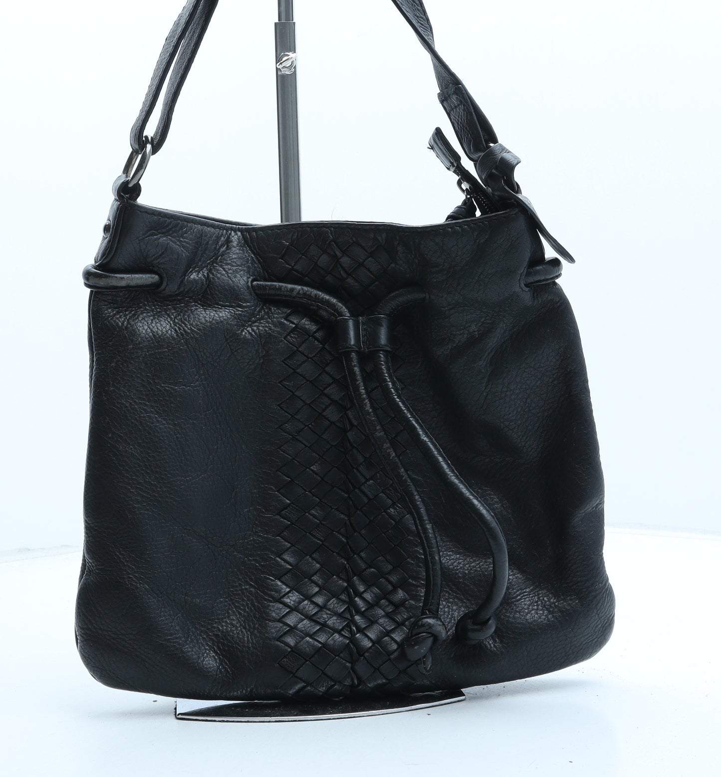 RJR.John Rocha Womens Black Leather Crossbody Size Medium