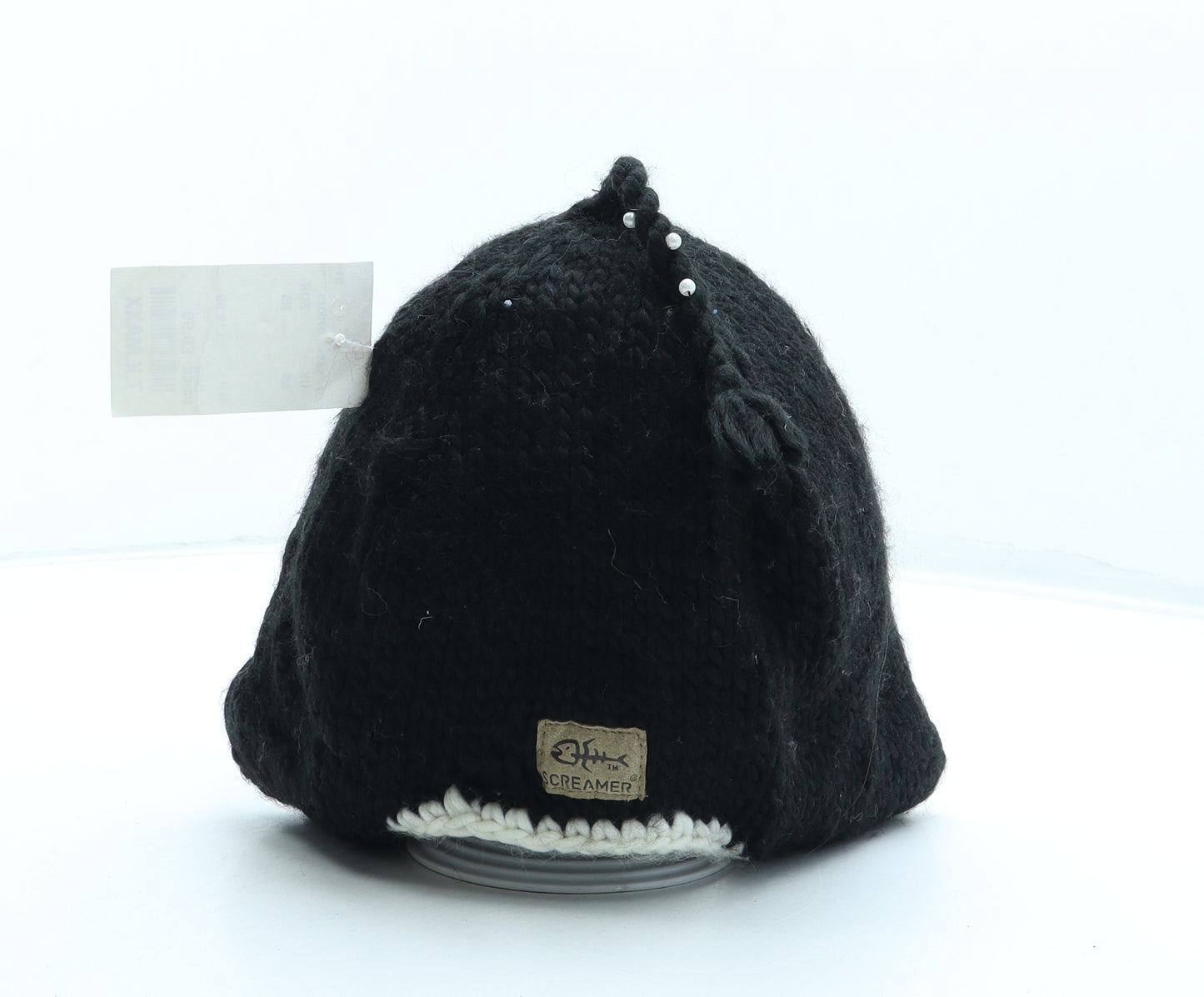 Screamer Womens Black Acrylic Beanie One Size