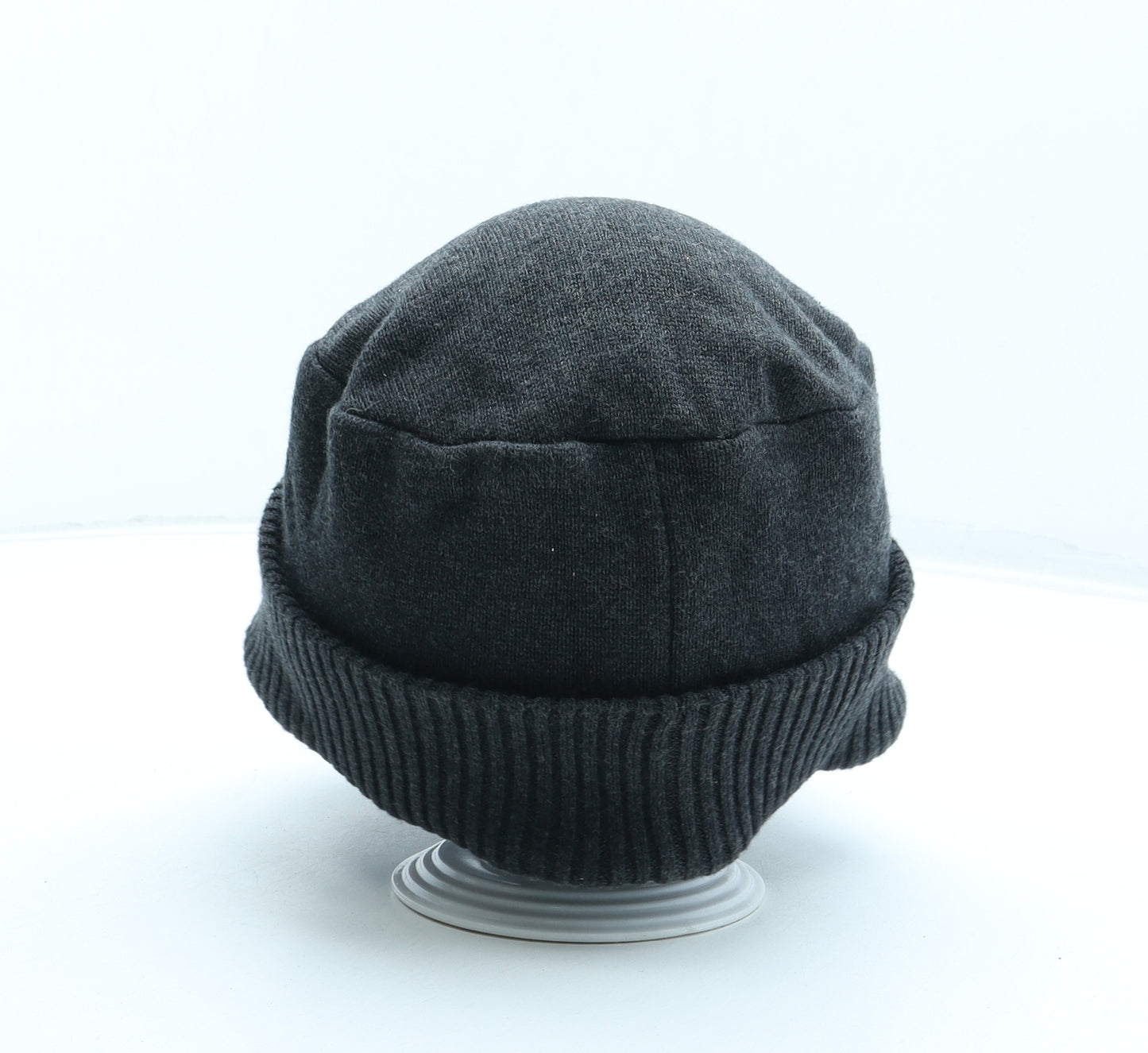 NEXT Boys Grey Cotton Beanie One Size - Peaked Front