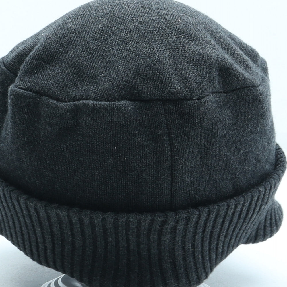 NEXT Boys Grey Cotton Beanie One Size - Peaked Front