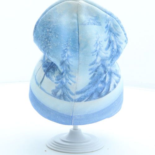 Disney Girls Blue Geometric Acrylic Beanie One Size - Frozen Olaf