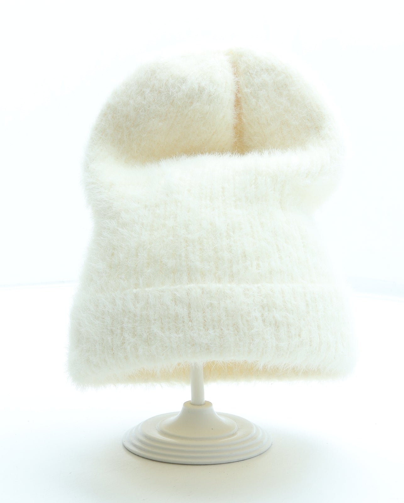 Marks and Spencer Womens Ivory Polyester Beanie One Size