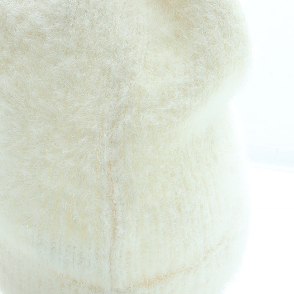 Marks and Spencer Womens Ivory Polyester Beanie One Size