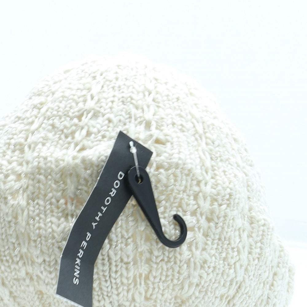 Dorothy Perkins Womens Ivory Acrylic Beanie One Size