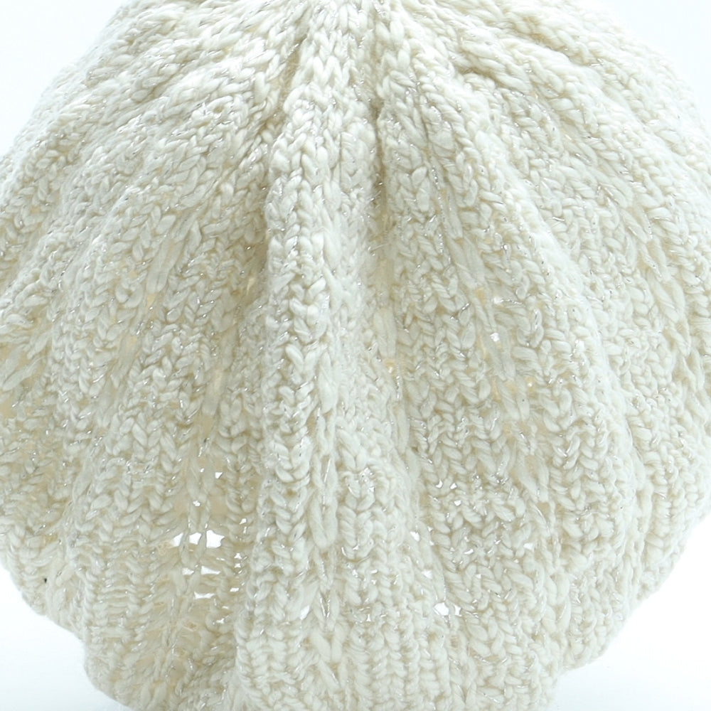 Dorothy Perkins Womens Ivory Acrylic Beanie One Size