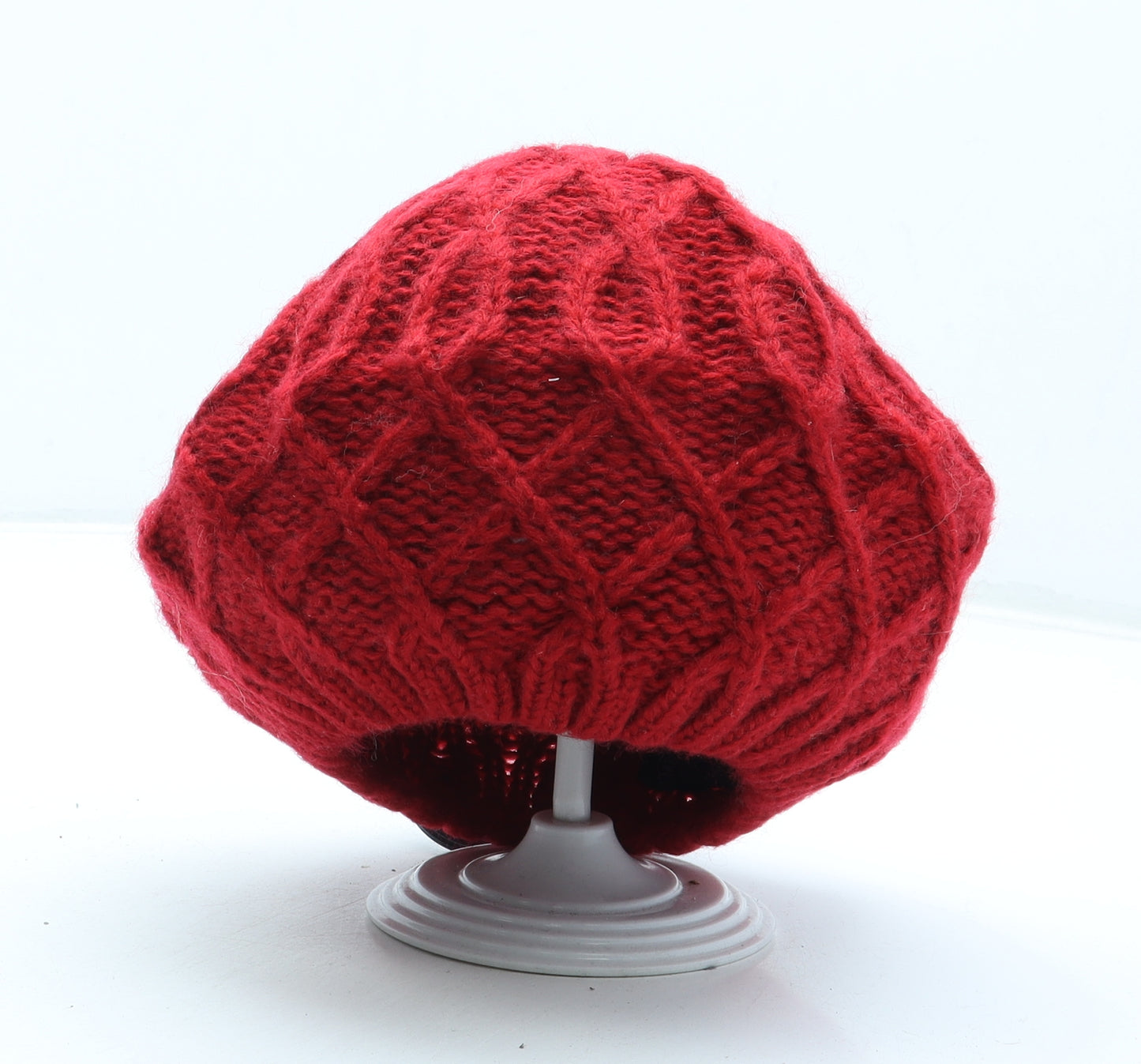 Marks and Spencer Womens Red Acrylic Beanie One Size