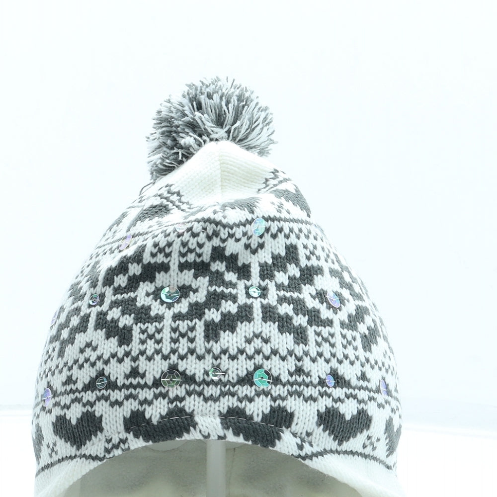 Matalan Womens Multicoloured Fair Isle Acrylic Bobble Hat One Size