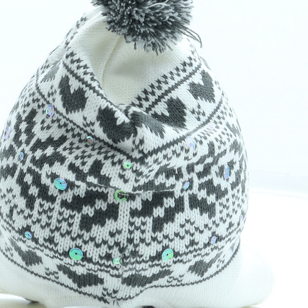 Matalan Womens Multicoloured Fair Isle Acrylic Bobble Hat One Size