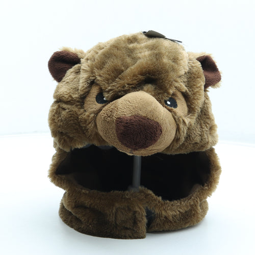 George Boys Brown Acrylic Balaclava Size S - Bear Ears Size 1-3 Years