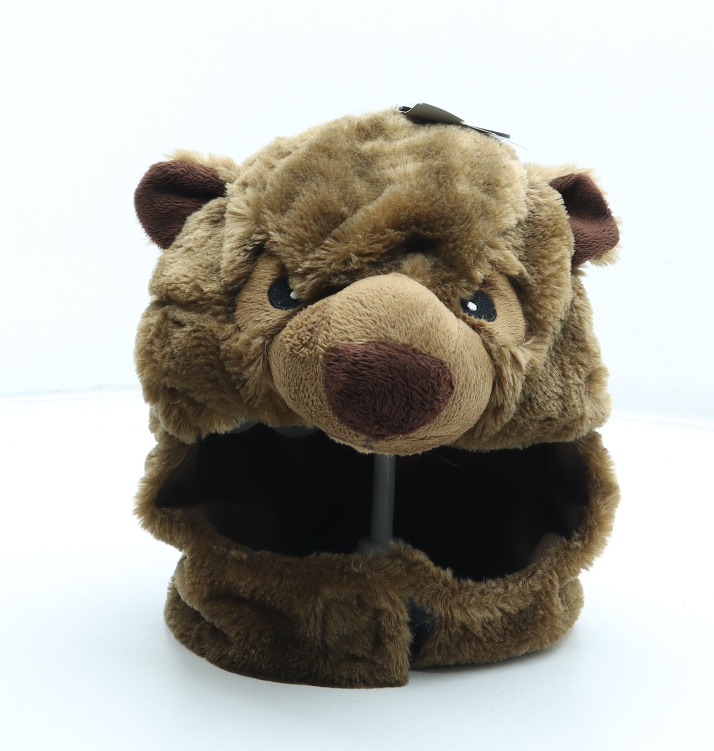 George Boys Brown Acrylic Balaclava Size S - Bear Ears Size 1-3 Years